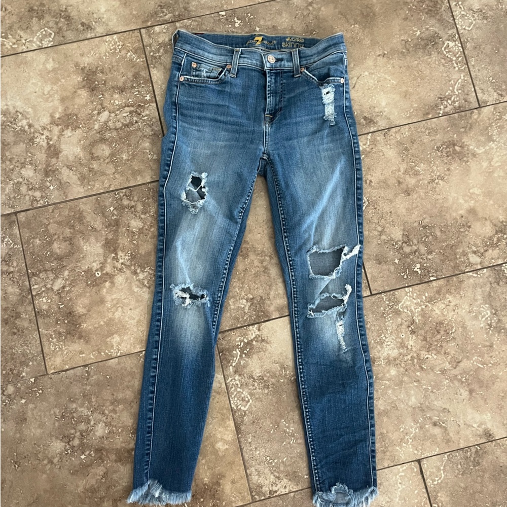 7 for all mankind ankle skinny jeans